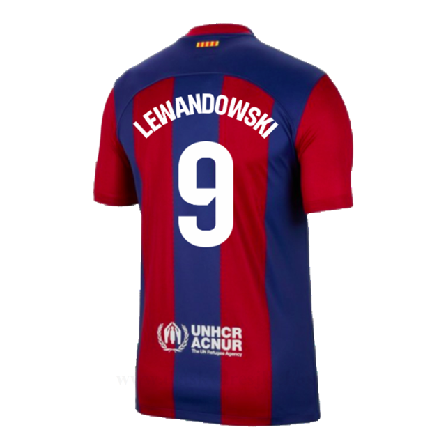 Levné Fotbalové Dresy FC Barcelona 2023-24 LEWANDOWSKI #9 Domácí