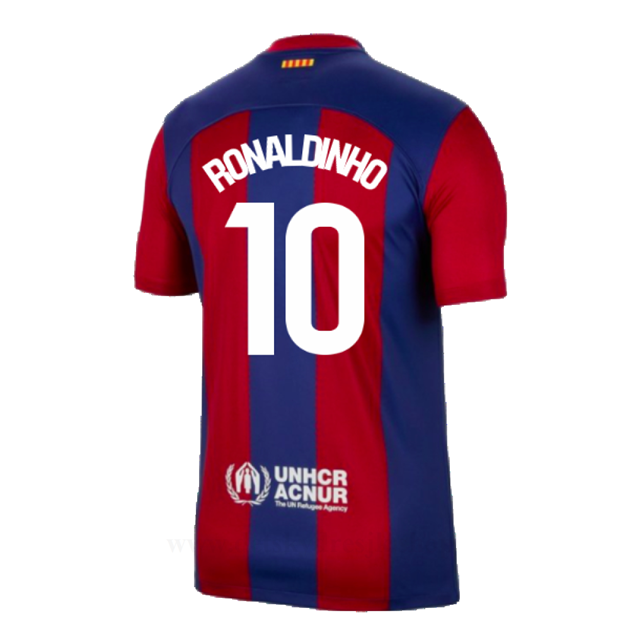 Levné Fotbalové Dresy FC Barcelona 2023-24 RONALDINHO #10 Domácí