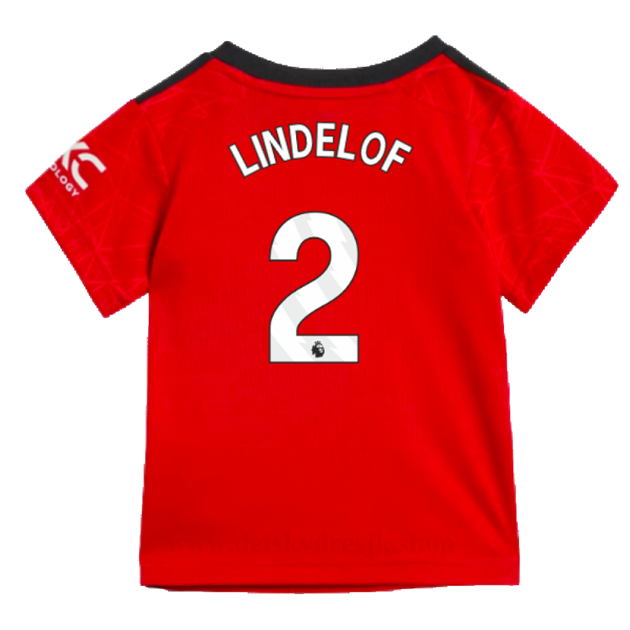 Levné Fotbalové Dresy Manchester United 2023-24 Dětské LINDELOF #2 Domácí
