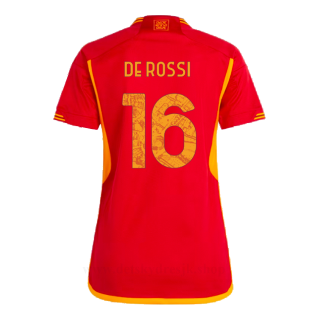 Levné Fotbalové Dresy AS Roma 2023-24 Dámské DE ROSSI #16 Domácí